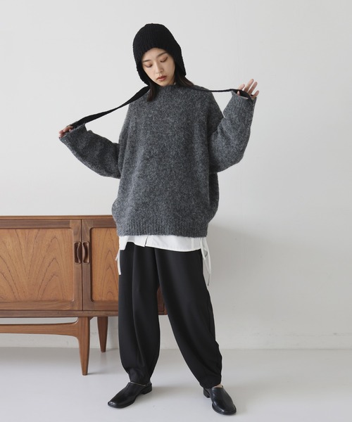 hellam（へラム）の「ミックスニットプルオーバー（ニット/セーター・レディース・ブルー/チャコール/ベージュ/アイボリー・FREE）」の14枚目の写真