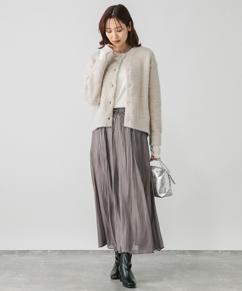 GLOBAL WORK（グローバルワーク）の「ブークレラメクルーカーディガン