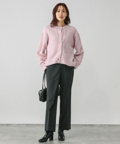 GLOBAL WORK（グローバルワーク）の「ブークレラメクルーカーディガン/147076（カーディガン/ボレロ・レディース・アイボリー/グレイッシュベージュ/ベビーピンク/チャコールグレー・MEDIUM/LARGE）」の20枚目の写真