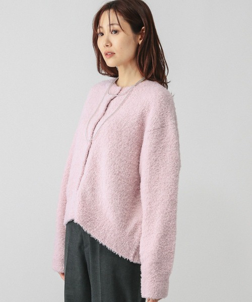 GLOBAL WORK（グローバルワーク）の「ブークレラメクルーカーディガン/147076（カーディガン/ボレロ・レディース・アイボリー/グレイッシュベージュ/ベビーピンク/チャコールグレー・MEDIUM/LARGE）」の22枚目の写真