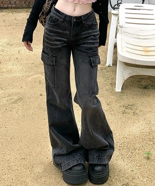 セール】デニムカーゴパンツ（デニムパンツ）｜ViViDAY（ビビデー）の