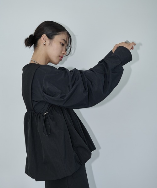 AIC.（エーアイシー）の「タックスリーブナイロンブラウス（シャツ/ブラウス・レディース・オフホワイト/ブラック・FREE）」の17枚目の写真