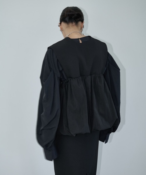 AIC.（エーアイシー）の「タックスリーブナイロンブラウス（シャツ/ブラウス・レディース・オフホワイト/ブラック・FREE）」の19枚目の写真