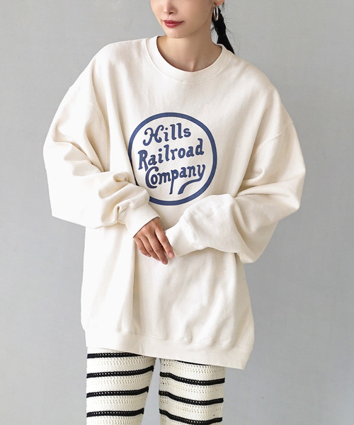 e-zakkamania stores（イーザッカマニアストアーズ）の「裏起毛 Logo print sweat（スウェット・レディース・ブラック/ライトベージュ・フリー）」の14枚目の写真