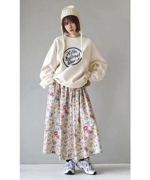 e-zakkamania stores（イーザッカマニアストアーズ）の「裏起毛 Logo print sweat（スウェット・レディース・ブラック/ライトベージュ・フリー）」の15枚目の写真