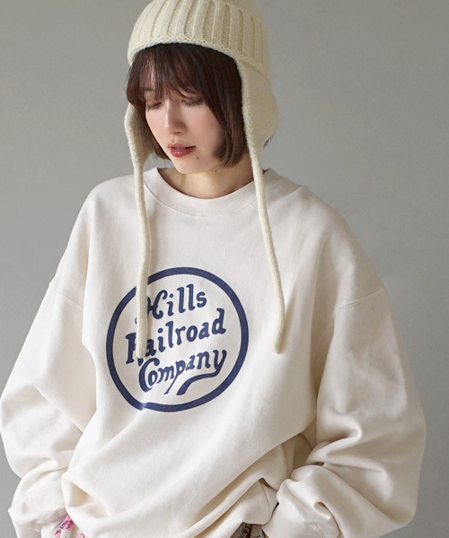 e-zakkamania stores（イーザッカマニアストアーズ）の「裏起毛 Logo print sweat（スウェット・レディース・ブラック/ライトベージュ・フリー）」の16枚目の写真