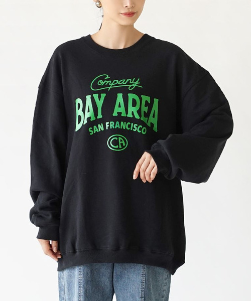 e-zakkamania stores（イーザッカマニアストアーズ）の「裏起毛 Logo print sweat（スウェット・レディース・ブラック/ライトベージュ・フリー）」の11枚目の写真