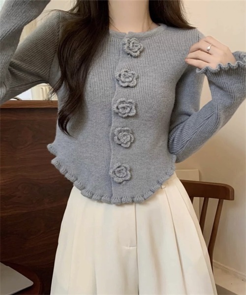 美品　新品同様　ANNA RITANイタリー製ニットボレロ　定価4万円 EX. Evelina knit PK EX.AW2324-PK AKIRANAKA 別注