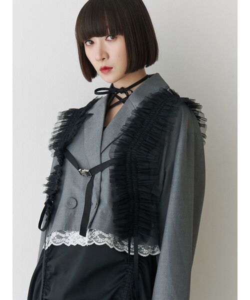 jouetie（ジュエティ）の「チュールハーネス（サスペンダー・レディース・オフホワイト/ブラック・FREE）」の19枚目の写真