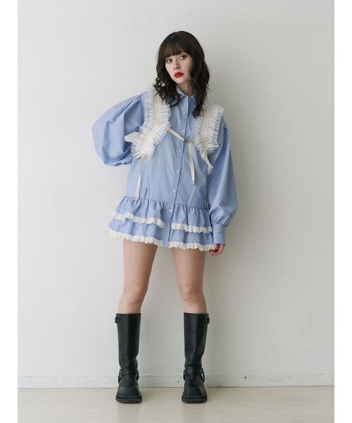 jouetie（ジュエティ）の「チュールハーネス（サスペンダー・レディース・オフホワイト/ブラック・FREE）」の12枚目の写真