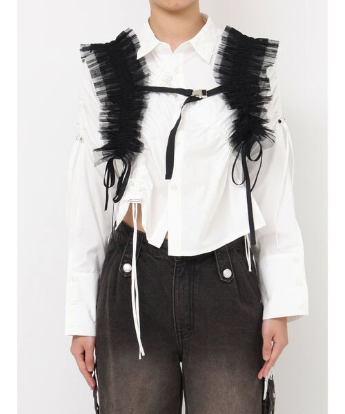 jouetie（ジュエティ）の「チュールハーネス（サスペンダー・レディース・オフホワイト/ブラック・FREE）」の11枚目の写真