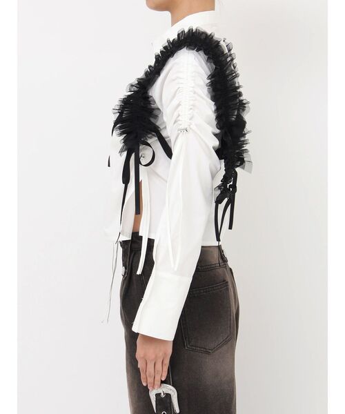 jouetie（ジュエティ）の「チュールハーネス（サスペンダー・レディース・オフホワイト/ブラック・FREE）」の10枚目の写真