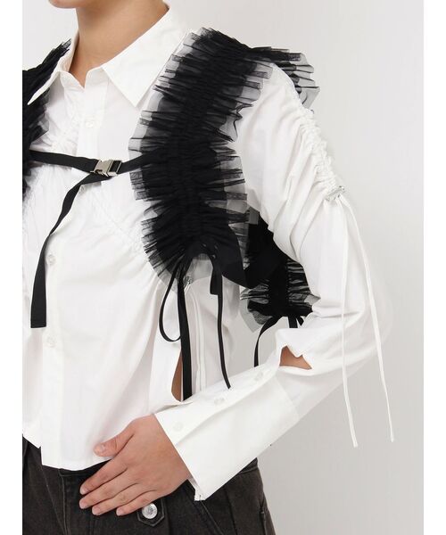 jouetie（ジュエティ）の「チュールハーネス（サスペンダー・レディース・オフホワイト/ブラック・FREE）」の7枚目の写真