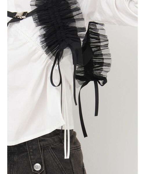 jouetie（ジュエティ）の「チュールハーネス（サスペンダー・レディース・オフホワイト/ブラック・FREE）」の6枚目の写真