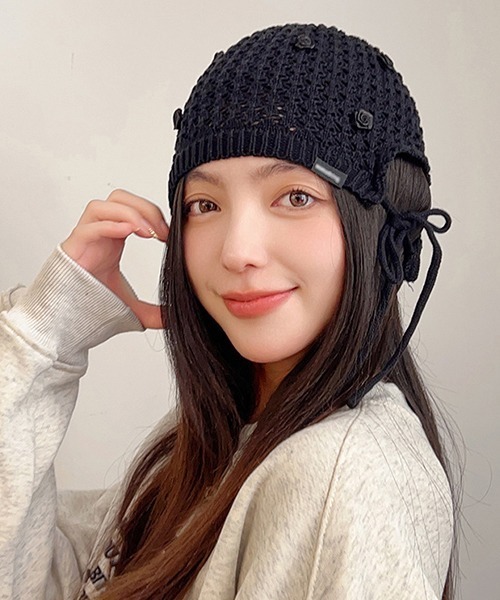 AP STUDIOウールカシミヤニットビーニー　グレー AP STUDIOウールカシミヤニットビーニー グレー ウールカシミヤ
