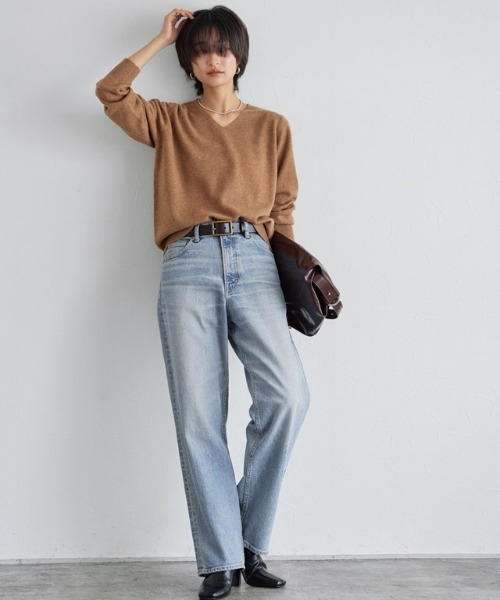 RASW（ラス）の「[RASW]Made in JAPAN ストレートデニム（デニムパンツ・レディース・サックスブルー/ブルー・S/M/L）」の8枚目の写真
