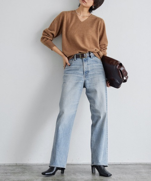 RASW（ラス）の「[RASW]Made in JAPAN ストレートデニム（デニムパンツ・レディース・サックスブルー/ブルー・S/M/L）」の9枚目の写真
