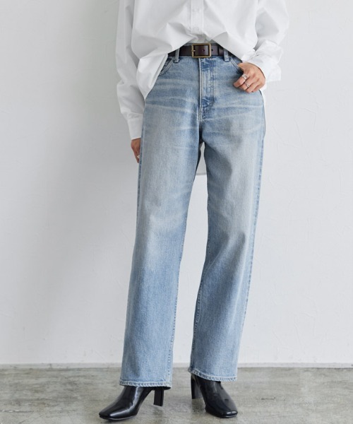 RASW（ラス）の「[RASW]Made in JAPAN ストレートデニム（デニムパンツ・レディース・サックスブルー/ブルー・S/M/L）」の10枚目の写真