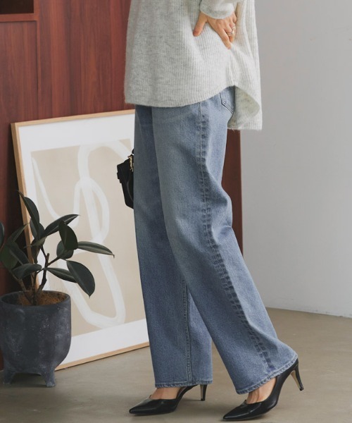 RASW（ラス）の「[RASW]Made in JAPAN ストレートデニム（デニムパンツ・レディース・サックスブルー/ブルー・S/M/L）」の13枚目の写真