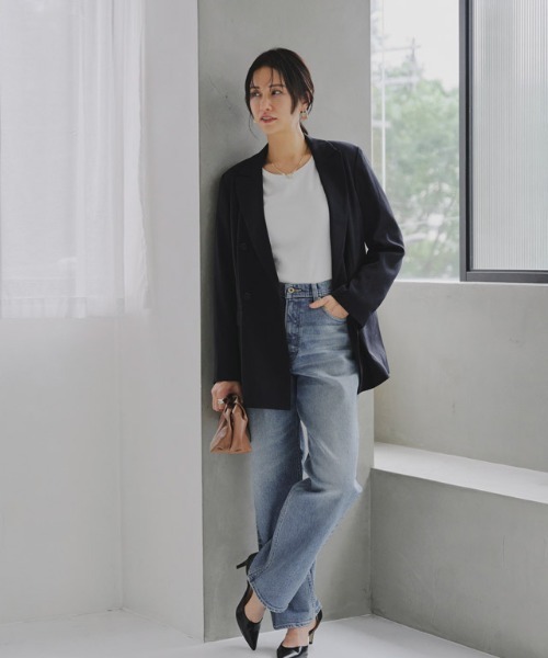 RASW（ラス）の「[RASW]Made in JAPAN ストレートデニム（デニムパンツ・レディース・サックスブルー/ブルー・S/M/L）」の14枚目の写真