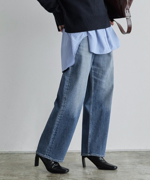 RASW（ラス）の「[RASW]Made in JAPAN ストレートデニム（デニムパンツ・レディース・サックスブルー/ブルー・S/M/L）」の19枚目の写真