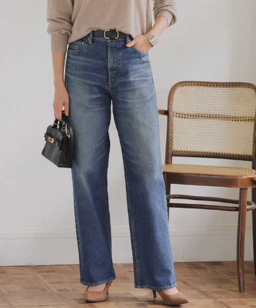 RASW（ラス）の「[RASW]Made in JAPAN ストレートデニム（デニムパンツ・レディース・サックスブルー/ブルー・S/M/L）」の4枚目の写真