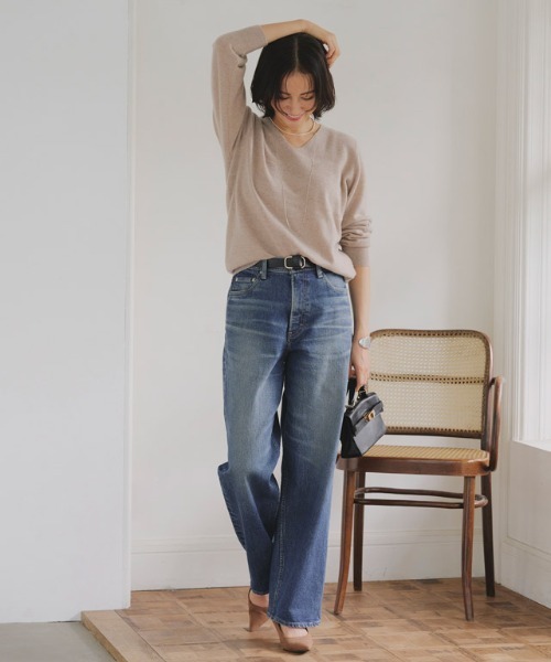 RASW（ラス）の「[RASW]Made in JAPAN ストレートデニム（デニムパンツ・レディース・サックスブルー/ブルー・S/M/L）」の5枚目の写真