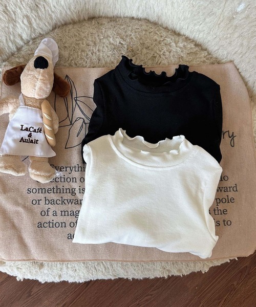 aimoha(アイモハ)の「【aimoha-KIDS-】フリルトップス(Tシャツ/カットソー・キッズ・ホワイト/ピンク/ベージュ/ブラック/チョコ・90/100/110/120/130/140)」の14枚目の写真