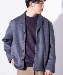 GLOSTER | 【GLOSTER/グロスター】カチオンフリースボンディング くるみボタン ショールカーディガン(カーディガン/ボレロ)