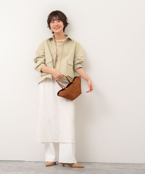 NOLLEY’S Sophi(ノーリーズソフィ)の「スパンコールスカート(スカート・レディース・オフホワイト・38/36)」の2枚目の写真