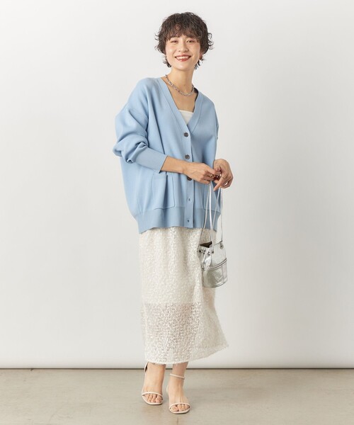 NOLLEY’S Sophi(ノーリーズソフィ)の「スパンコールスカート(スカート・レディース・オフホワイト・38/36)」の4枚目の写真