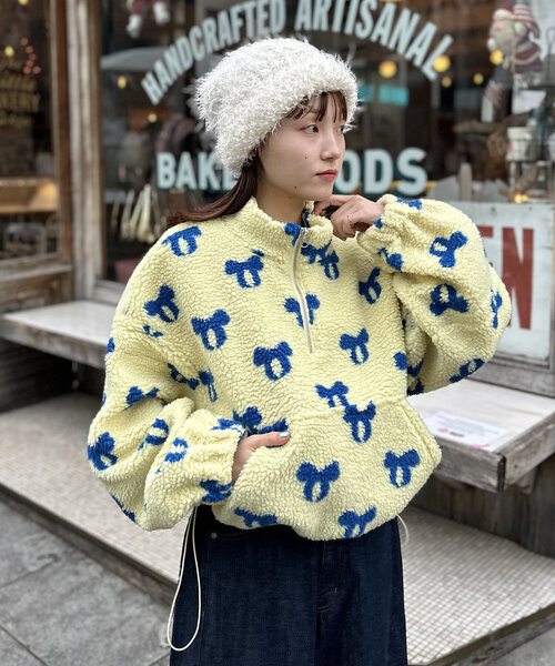 w closet（ダブルクローゼット）の「柄アソートボアフリース（パーカー・レディース・アイボリー/グレー/イエロー・FREE）」の22枚目の写真