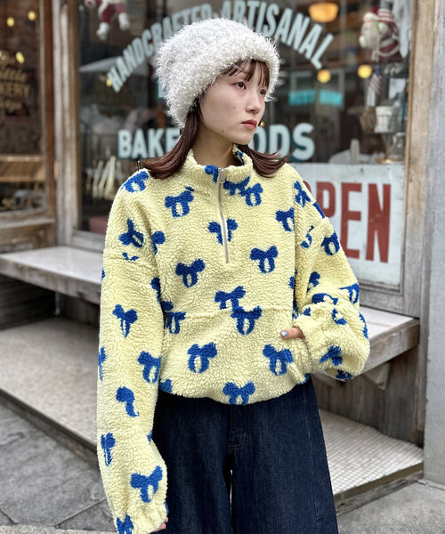 w closet（ダブルクローゼット）の「柄アソートボアフリース（パーカー・レディース・アイボリー/グレー/イエロー・FREE）」の20枚目の写真