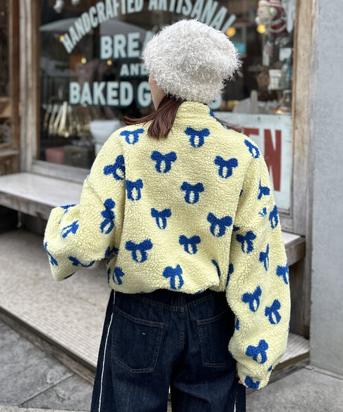 w closet（ダブルクローゼット）の「柄アソートボアフリース（パーカー・レディース・アイボリー/グレー/イエロー・FREE）」の18枚目の写真