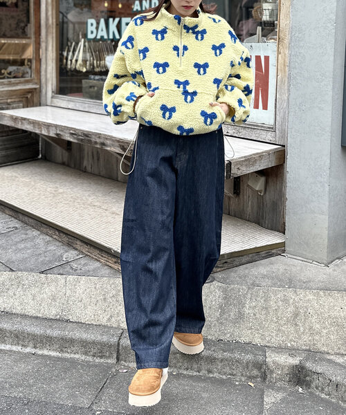 w closet（ダブルクローゼット）の「柄アソートボアフリース（パーカー・レディース・アイボリー/グレー/イエロー・FREE）」の17枚目の写真