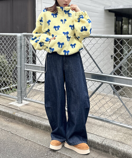 w closet（ダブルクローゼット）の「柄アソートボアフリース（パーカー・レディース・アイボリー/グレー/イエロー・FREE）」の16枚目の写真