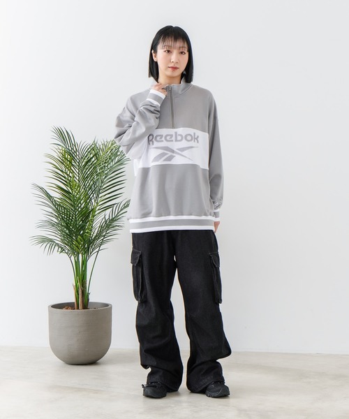 Reebok(リーボック)の「【Reebok/リーボック】裏毛 ロゴ 切替リブライン ハーフジッププルオーバー スウェット(スウェット・メンズ・グレー/ダークブルー/ブラック・LARGE/X-LARGE/MEDIUM)」の8枚目の写真