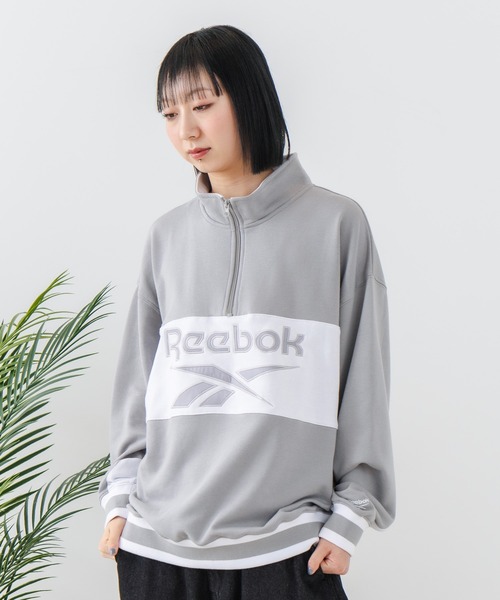 Reebok(リーボック)の「【Reebok/リーボック】裏毛 ロゴ 切替リブライン ハーフジッププルオーバー スウェット(スウェット・メンズ・グレー/ダークブルー/ブラック・LARGE/X-LARGE/MEDIUM)」の13枚目の写真