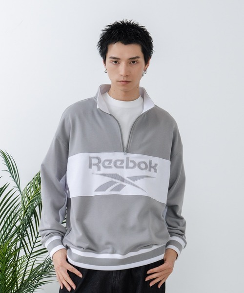 Reebok(リーボック)の「【Reebok/リーボック】裏毛 ロゴ 切替リブライン ハーフジッププルオーバー スウェット(スウェット・メンズ・グレー/ダークブルー/ブラック・LARGE/X-LARGE/MEDIUM)」の19枚目の写真