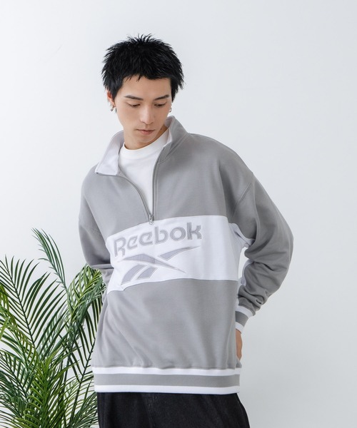 Reebok(リーボック)の「【Reebok/リーボック】裏毛 ロゴ 切替リブライン ハーフジッププルオーバー スウェット(スウェット・メンズ・グレー/ダークブルー/ブラック・LARGE/X-LARGE/MEDIUM)」の20枚目の写真