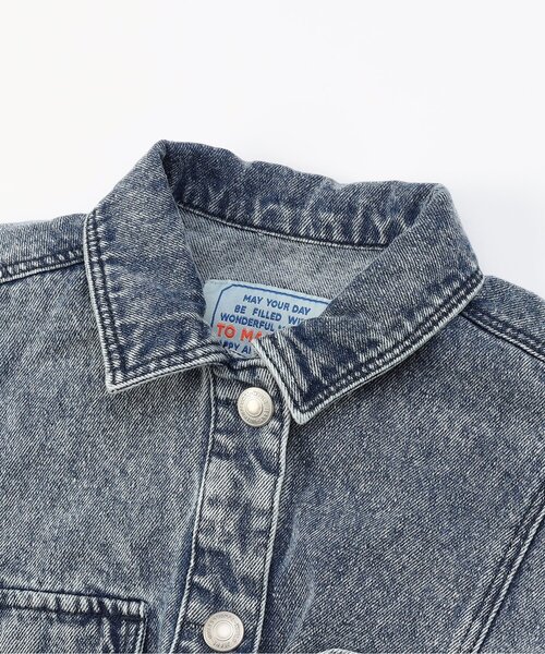 BREEZE（ブリーズ）の「【ジュニア対応】ハートポケットデニムジャケット（デニムジャケット・キッズ・サックスブルー・130/80/120/110/100/90/140）」の3枚目の写真
