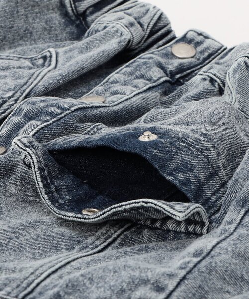 BREEZE（ブリーズ）の「【ジュニア対応】ハートポケットデニムジャケット（デニムジャケット・キッズ・サックスブルー・130/80/120/110/100/90/140）」の5枚目の写真