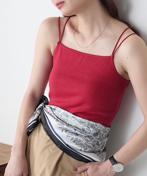 ★セール★BCBGMAXAZRIA エメラルドダブルストラップガウン★ セール】カップ付きダブルストラップキャミソール（キャミソール