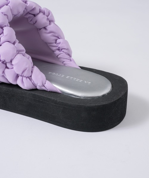 LA BELLE ETUDE（ラベルエチュード）の「ボリュームポコポコサンダル（サンダル・レディース・ライトブルー/ブラック/ライトパープル/ホワイト・L/M/S）」の17枚目の写真