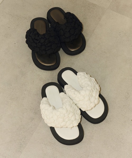 LA BELLE ETUDE（ラベルエチュード）の「ボリュームポコポコサンダル（サンダル・レディース・ライトブルー/ブラック/ライトパープル/ホワイト・L/M/S）」の19枚目の写真