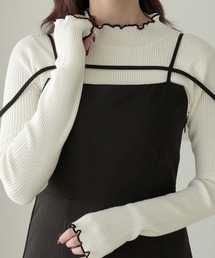 bi-color turtle rib knit / 配色タートルリブニット