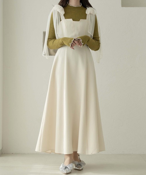 Ambre Neige(アンブルネージュ)の「bi-color turtle rib knit / 配色タートルリブニット(ニット/セーター・レディース・グレー/アイボリー/モスグリーン・FREE)」の6枚目の写真