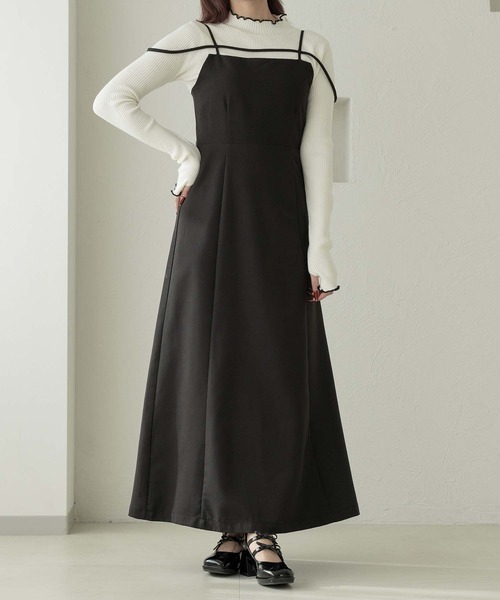 Ambre Neige(アンブルネージュ)の「bi-color turtle rib knit / 配色タートルリブニット(ニット/セーター・レディース・グレー/アイボリー/モスグリーン・FREE)」の4枚目の写真