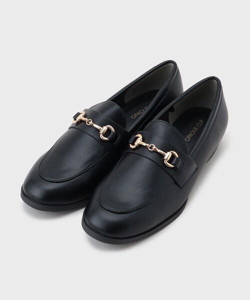 OPAQUE.CLIP（オペークドットクリップ）の「【抗菌防臭加工】ビット付きローファー（パンプス・レディース・ナチュラル/ブラック・01/02/03）」の2枚目の写真