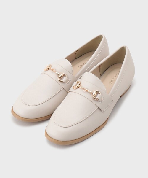 OPAQUE.CLIP（オペークドットクリップ）の「【抗菌防臭加工】ビット付きローファー（パンプス・レディース・ナチュラル/ブラック・01/02/03）」の4枚目の写真